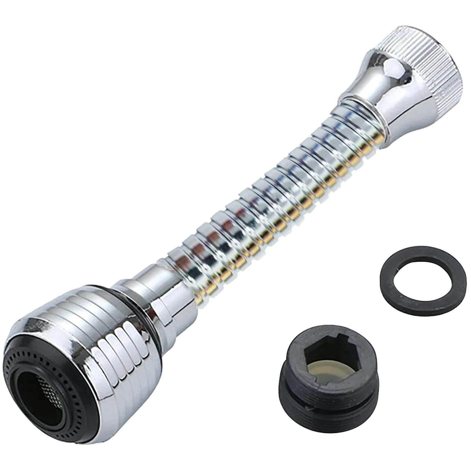 Kitchen faucet sprinkler water-saving device lengthening rotating splash proof sprinkler spray extender bubbler