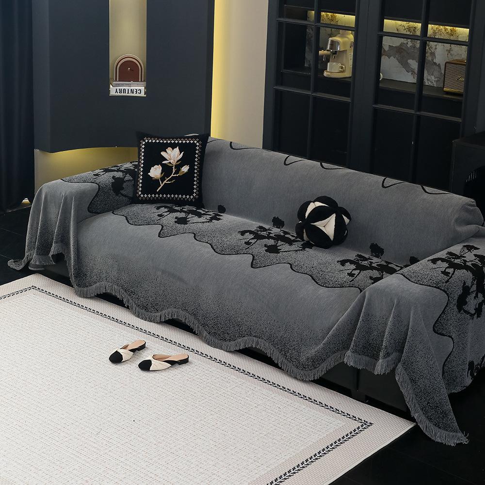 Alien Tassel Sofa Towel Blanket Thicken Printed Throw Vintage Simple Pattern Sofa Blankets Air Conditioning Nap Sofa Towels