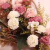 Artificial Carnation Wreath Heart Shaped Artificial Flower Wall Hanging Decoration with Bow