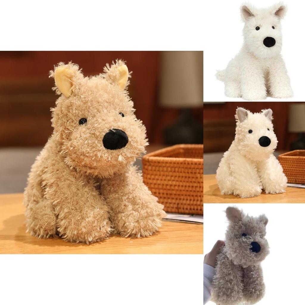 White/brown West Highland Terrier Plush Toy Pillow For Sleeping And Cuddling Great Birthday Gift For Boys And Girls