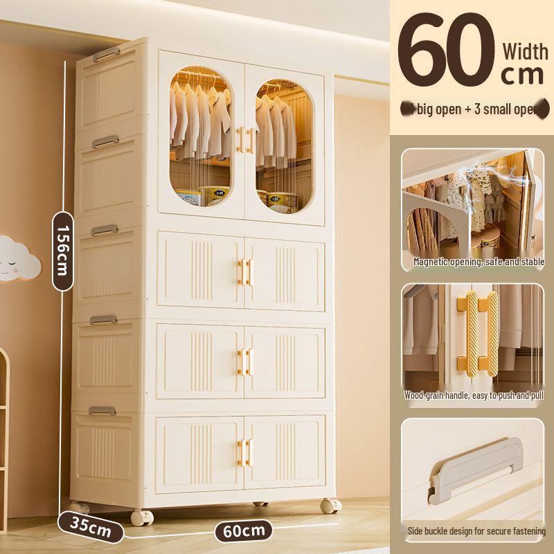 Foldable Baby Wardrobe & Quilt Storage Cabinet for Children and Students