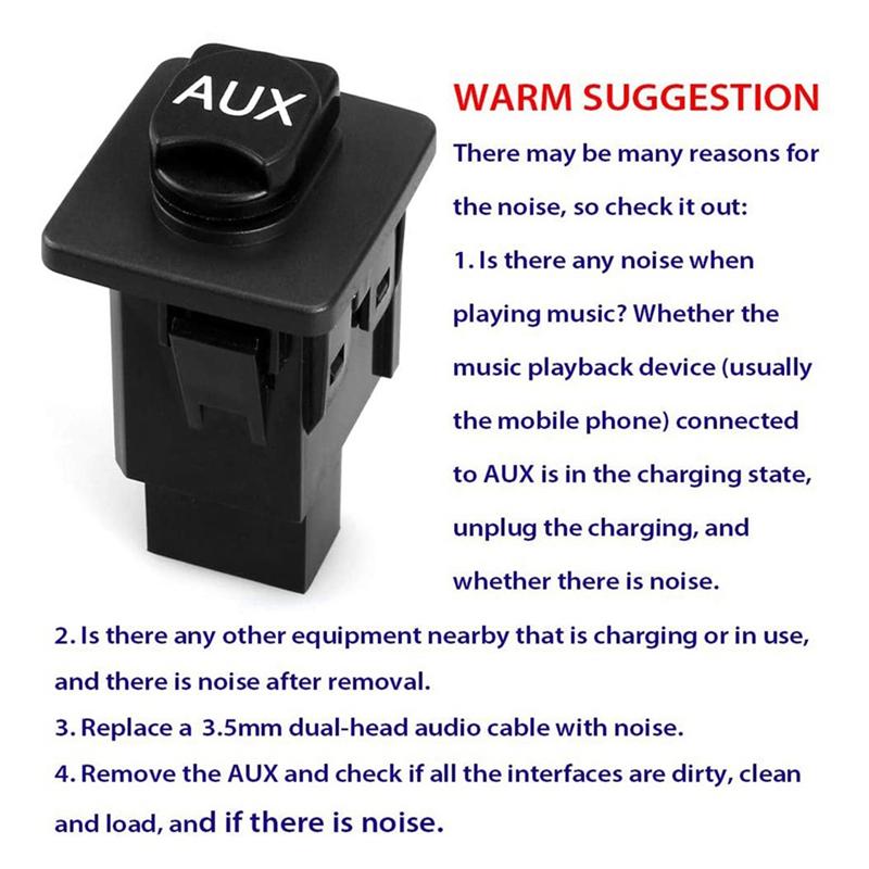 A03E-Automotive AUX Connector AUX Audio Connector For Honda 39112-TA0-A01