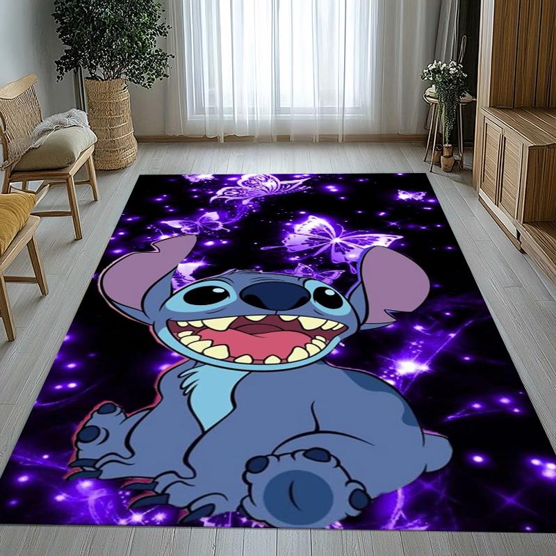Tappeto da Salotto Antiscivolo con Disegno di Mostro Kawaii a Punti S, Morbido Tappeto per Camera da Letto, Stanza dei Giochi dei Bambini, Divano, Zerbino Decorativo per la Casa, Regalo
