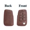 Étui en cuir pour clé de voiture à distance, porte-clés, housse pour VW Volkswagen Passat CC Golf Santana Bora Polo LAVIDA Tayron Tharu Tiguan