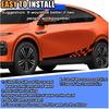 2PCS 78" Car Body Door Side Waistline Sticker Decals, Sports Racing Stripe Decals, Waterproof Vinyl Stripe Sticker Decoration For Car SUV Truck