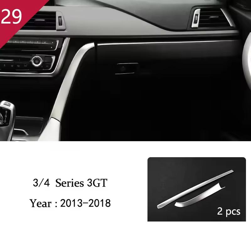 Für BMW 3 4er 3GT F30 F31 F32 Innenraum Handschuhfach Beifahrer Werkzeugkasten Zierleisten Pailletten Dekorabdeckung Zierleiste Auto Styling Zubehör