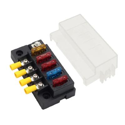 Car 4 Way Circuit StandardATO ATC Blade Fuses Box Block Holder 32V with Cover