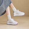 Augustine Platform White Shoes Women's 2025 New Summer Thin Lace Mesh Muffin Dad Shoes Sneakers