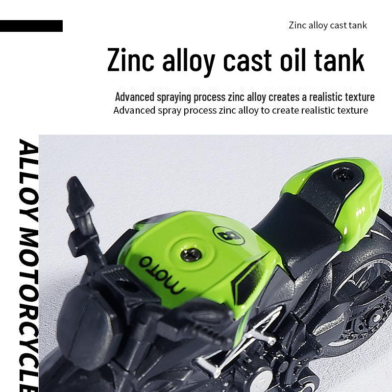 1:16 Alloy Pull-Back Motorcycle Toy - Durable, Drop-Resistant Gift for Kids