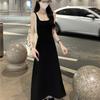 mm knitted dress summer new slim-fitting and thin sleeveless vest long dress women's hip-wrapped suspender skirt