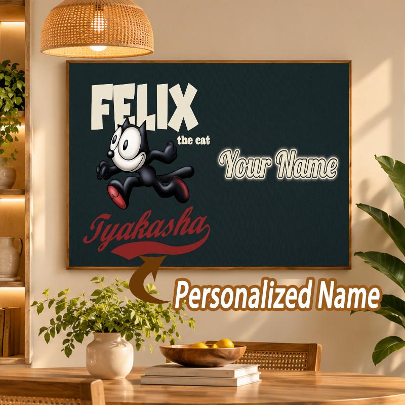Custom Name Felix the Cat 5D Diamond Painting Personalized Full Drill Diamond Art Kit Gift