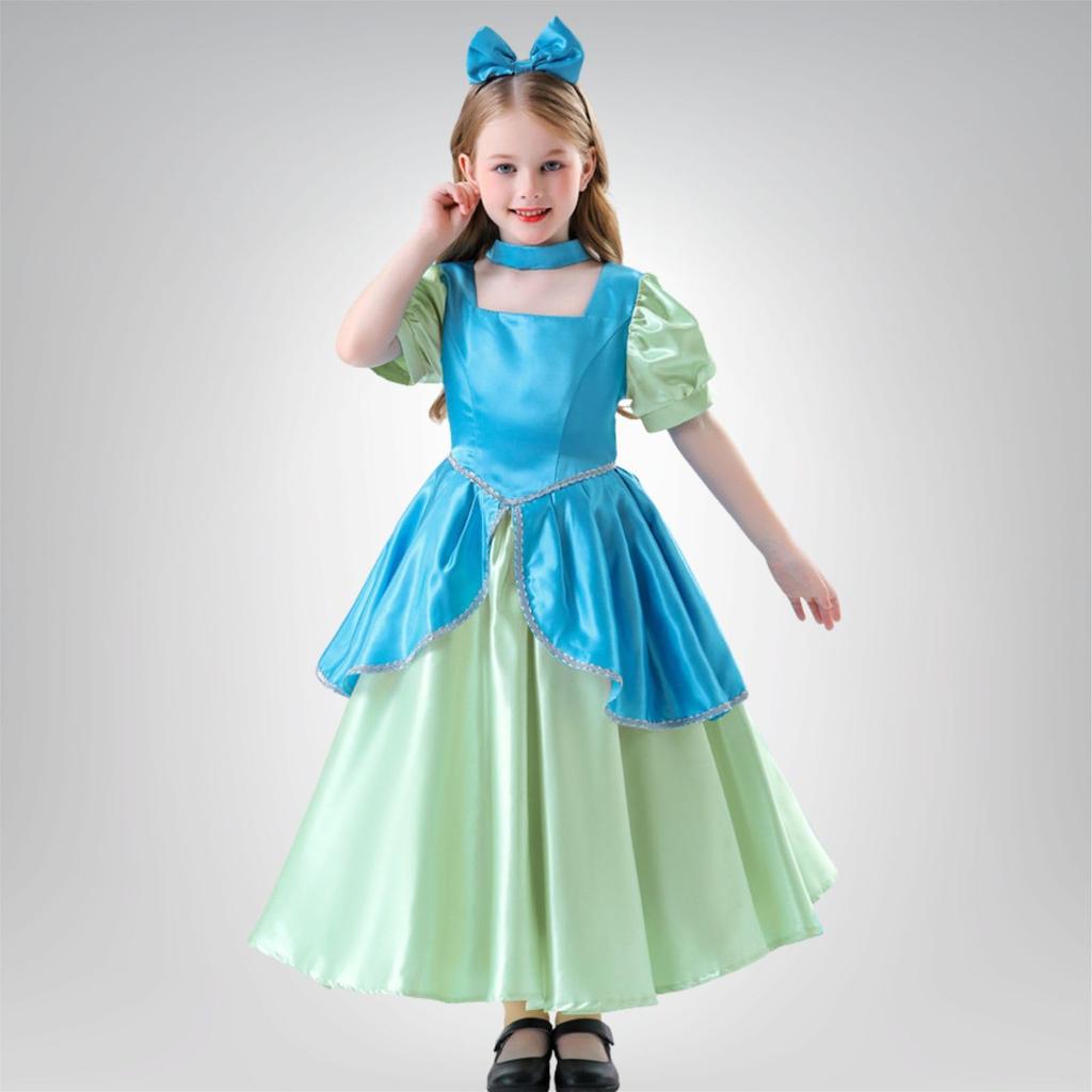 Milky Time Halloween Cosplay Cinderella, Drizella, and Anastasia Sister Dresses for Kids (Drizella, Size 120)