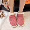 2025 winter warm cotton shoes fleece non-slip outer wear medium bag heel plush waterproof cotton slippers short-sleeved snow boots women