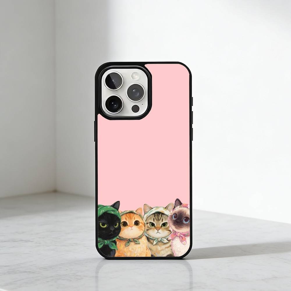 Cute Cat  Phone Case For iPhone17,16,15,14,13 Plus,Pro Max Magnetic For Magsafe Wireless Charging