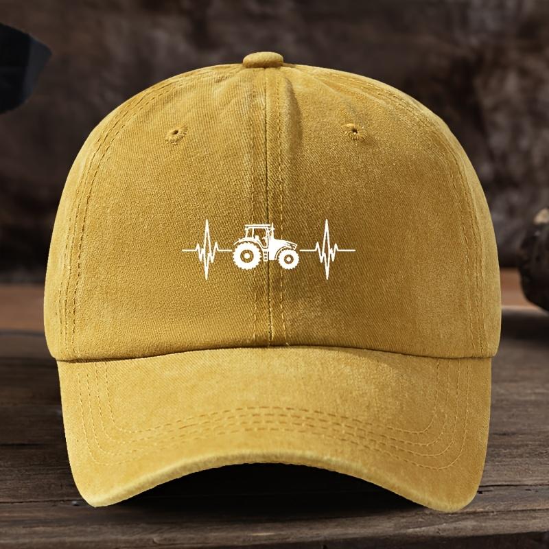 Fun Tractor Print Baseball Hat Unisex Outdoor Fashion Versatile Duck Hat Trend