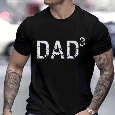 Ropa para Hombre CAMISETA DAD 3 para Hombre Tops Camisetas Negras de Papá Camisetas de Papá de 3 Camiseta de Esposo Ropa Camisetas de Manga Corta Homme