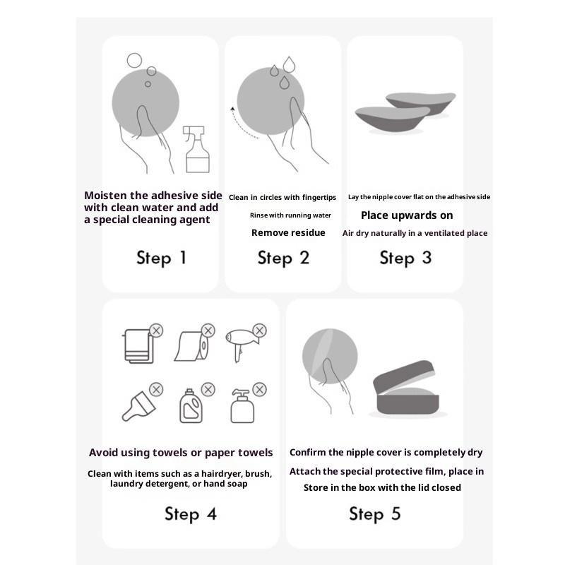1Pair Silicone Nipple Covers Seamless Reusable Skin-Friendly Liners Adhesive Breast Boob Tape Invisible Chest Stickers