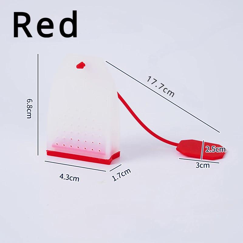 

Silicone Tea Infuser Bag Reusable Safe Loose Leaf Tea Bags Strainer Filter for Tea Drinker Utensils Kitchen Accessories 1pcs червоний