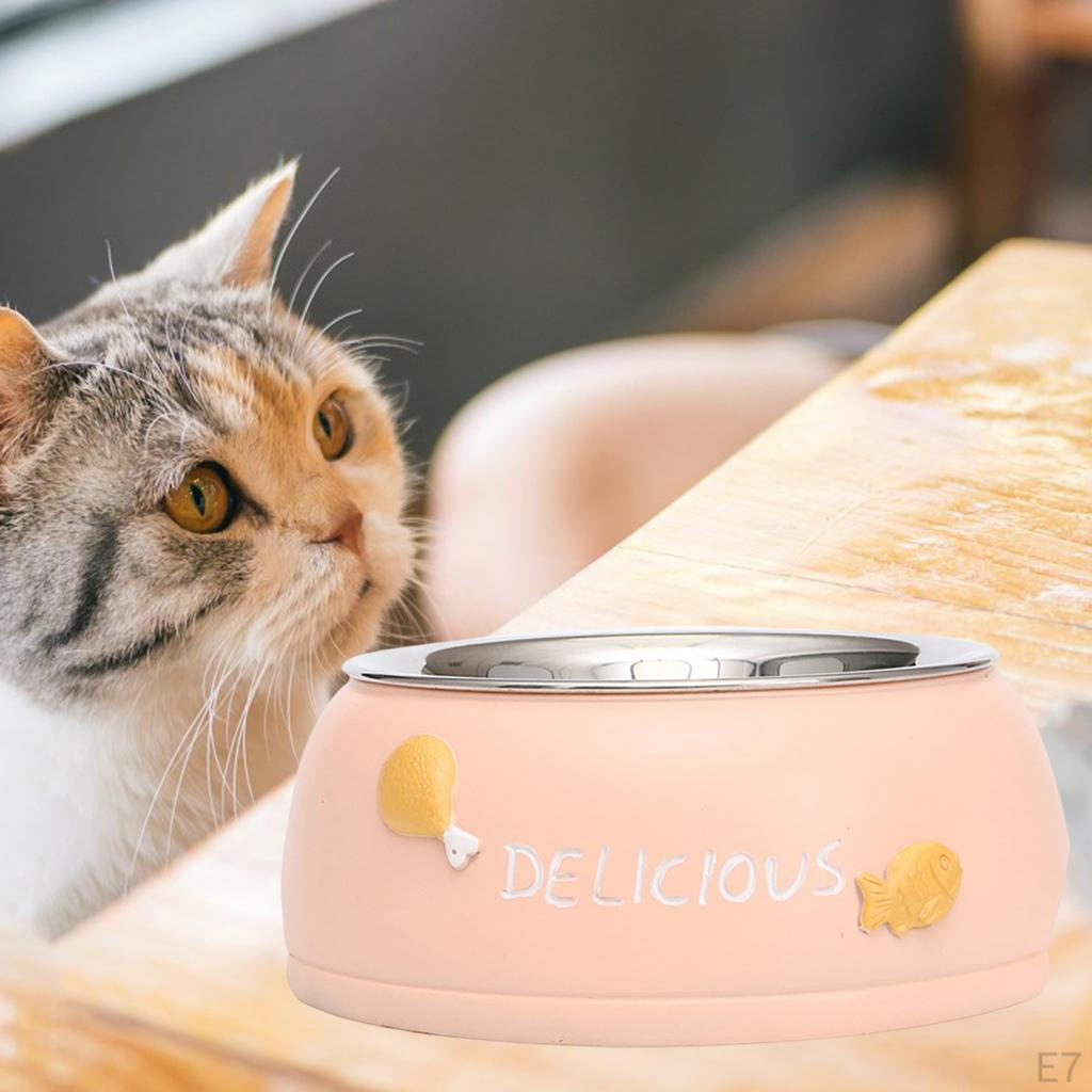 Dog Bowl Stainless Steel Bowls with Anti-Skid Rubber Base or water Dish for Puppy Cat and Kitten