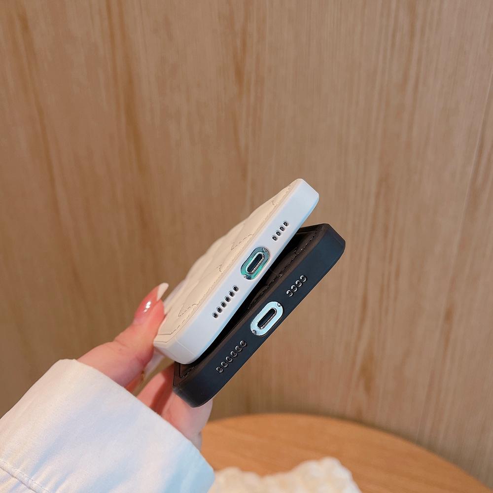 Candy Color Wave Grain Silky Leather Skin Phone Case pro Iphone 14 13 12 11 Pro Max Xr X Xs Shockproof Back Cover