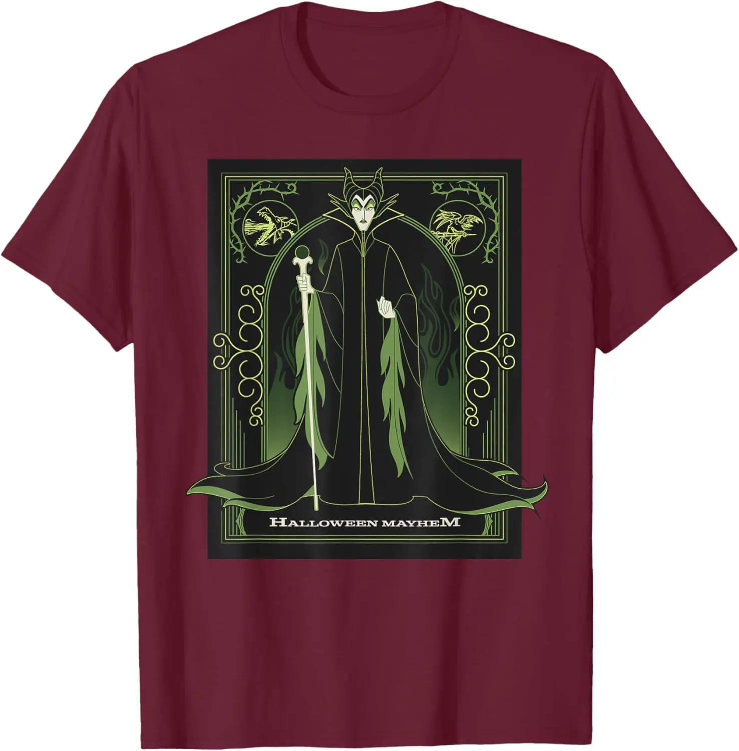 Hot Fashion Disney Villains Maleficent Sleeping Beauty Halloween Mayhem T-Shirt S-4XL Four Seasons Gift L