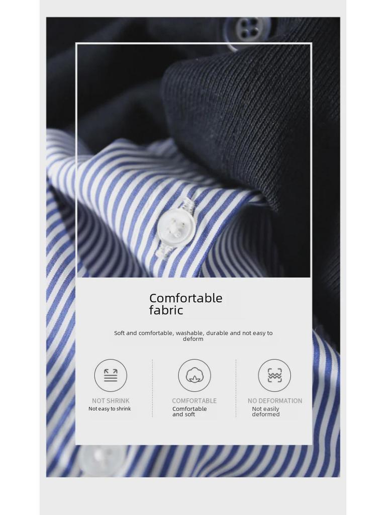 Women's Long Sleeve Striped Knitted Two-in-One Loose Top