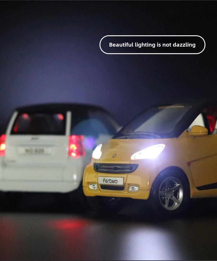 Pull-Back Alloy Toy Car with Lights and Sound, Cute Model for Boys and Girls