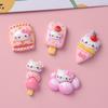 10Pcs New Mini Kawaii Cartoon Bright Food Kittenseries Flat Bottom Scrapbook  Diy Jewelry Making Hairwear Accessorie A36