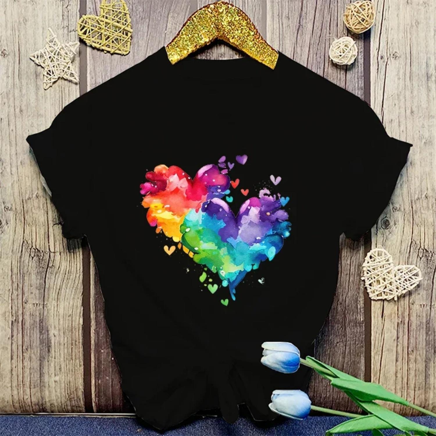 

Funny Faith Hope Love Print T-Shirt Summer Letter Print T Shirt Women Men Short Sleeve Loose Shirts S чёрный