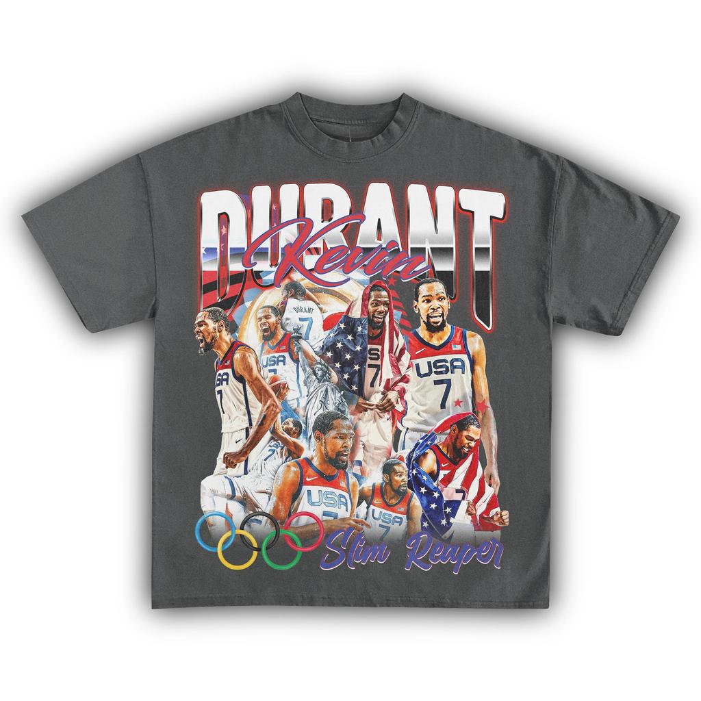 Kevin Basketball Durant Grafické tričko Dámské Unisex Fans Nezbytnosti Krátký rukáv Top Letní móda Luxusní značkové tričko