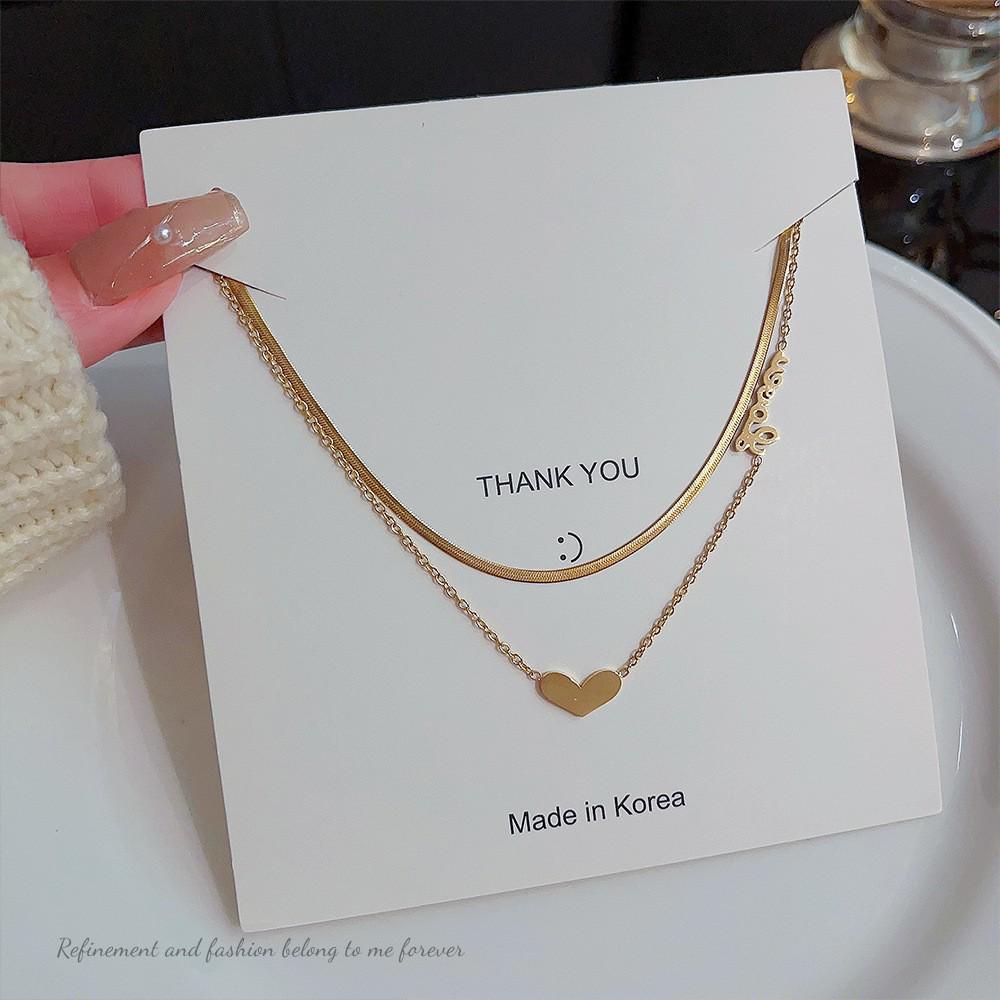 18K Gold Titanium Rhombus Clavicle Chain Necklace - Women’s Trendy Geometric Choker Pendant