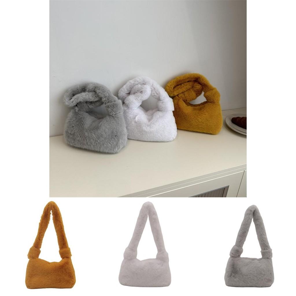 Trendy Soft Plush Shoulder Tote Bag For Women Ideal For Everyday Fashion And Casual Use