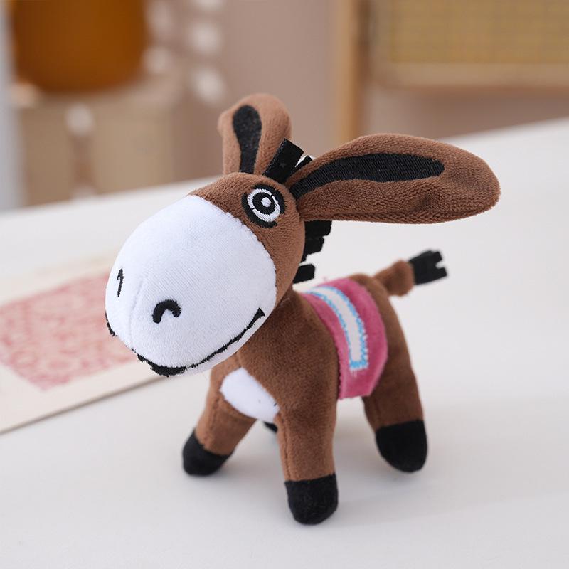Adorable Little Donkey Plush Toy Keychain and Pendant 12cm