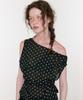 Lulu Seoul Dot Off Shoulder Top (Black)