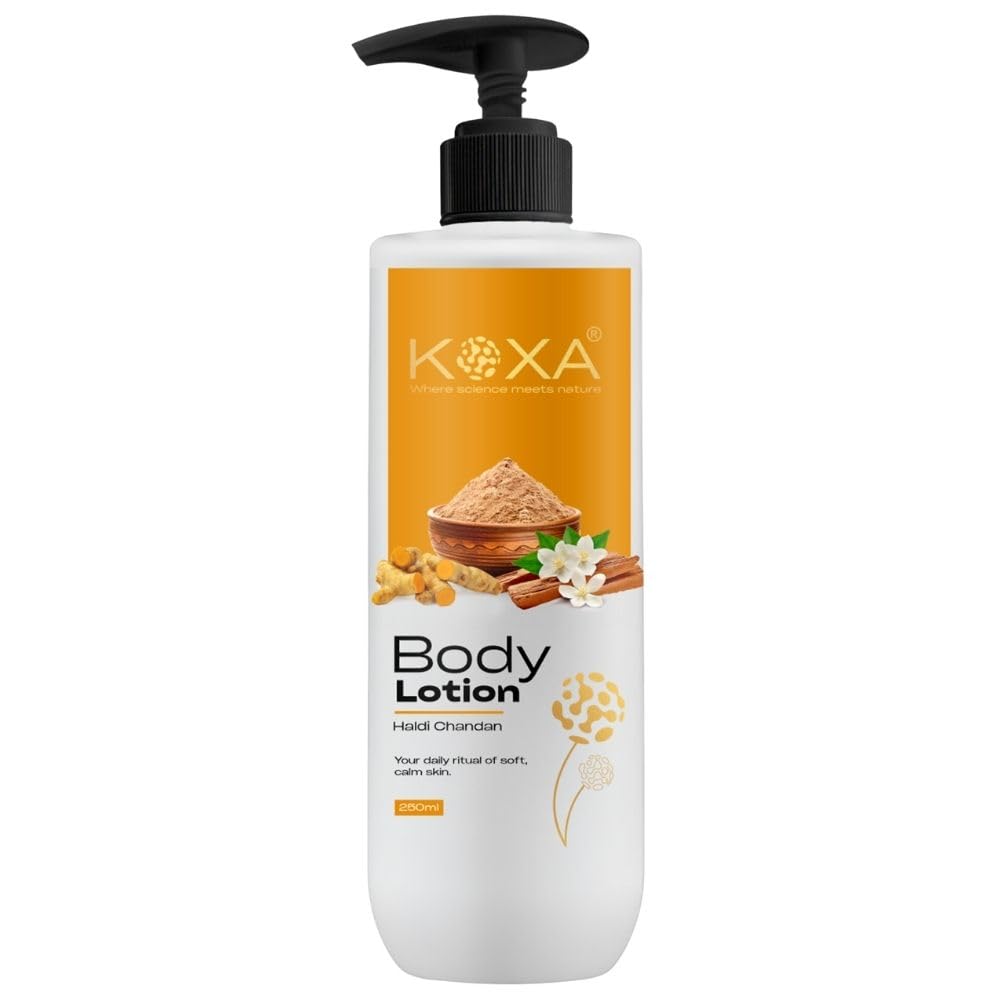 Haldi Chandan Body Lotion for Glowing Skin | Turmeric & Sandalwood Moisturizing Body Lotion | Skin Brightening & Hydrating | (250 ML)