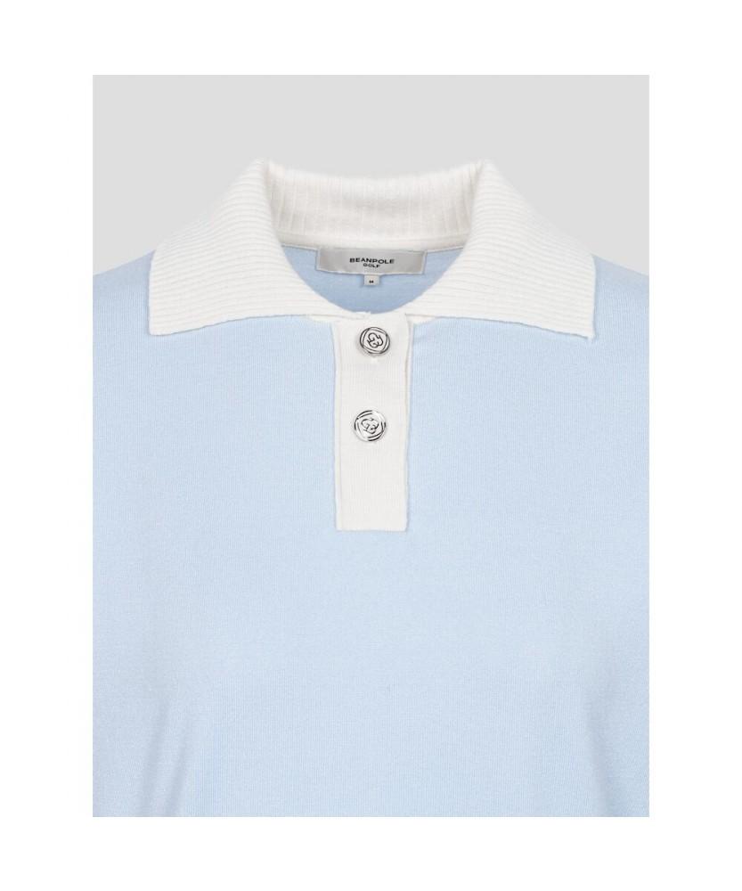 BEANPOLE GOLF Women'S Crooked Collar Neck Pullover - Sky Blue