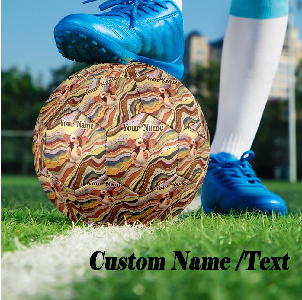 Custom Text Size 5 Soccer Ball, Standard Match Football For OutdoorGremlins Gizmo