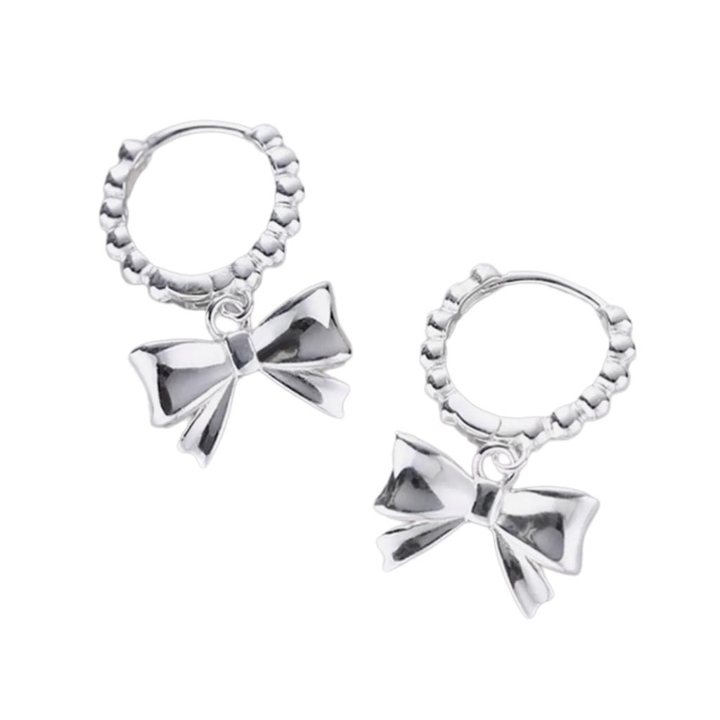 Delicate Bowknot Hoop Earrings Fashion Dangle Earrings Unique Gift for Fashionable Women and Girls