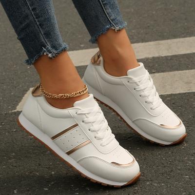 Sneakers Women Platform Shoes Leather Patchwork Woman Casual Sneakers Ladies Outdoor Running Vulcanized Shoes Zapatos De Mujer