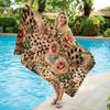 1pc Leopard Print Beach Towel Full of Wildness Quick-drying Super Absorbent Suitable for Beach Pool Yoga Summer Gift for Friends