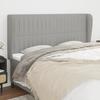 Vidaxl Wingback Headboard, Light Gray, 183X23X118/128 Cm, Fabric