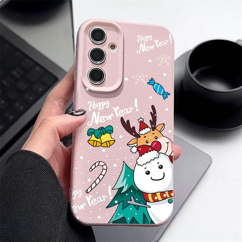 Happy New Year Phone Case For Samsung Galaxy A56 A16 A17 A36 A26 A55 A15 A25 A54 5G S25 S24 S22 Ultra S24 S23 FE Soft TPU Cover