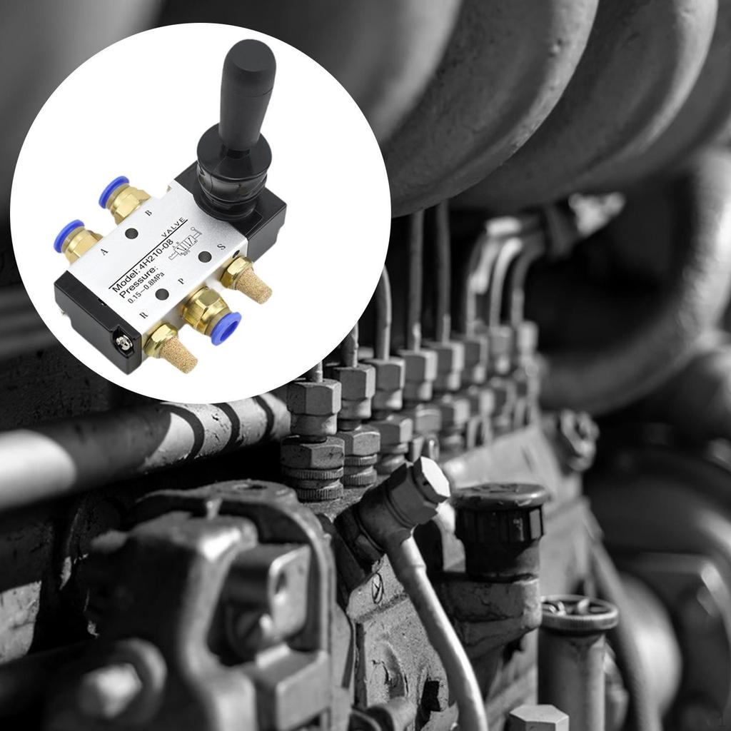 Pneumatic Manual Control Valve 1/4" Thread Accurate Smooth, Leakpoof, Good Sealing,