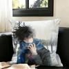 Cartoon Fushiguro Megumi  Pillow Case Square Double-Sided Sofa Cushion Cover Bedroom Bedside Pillow