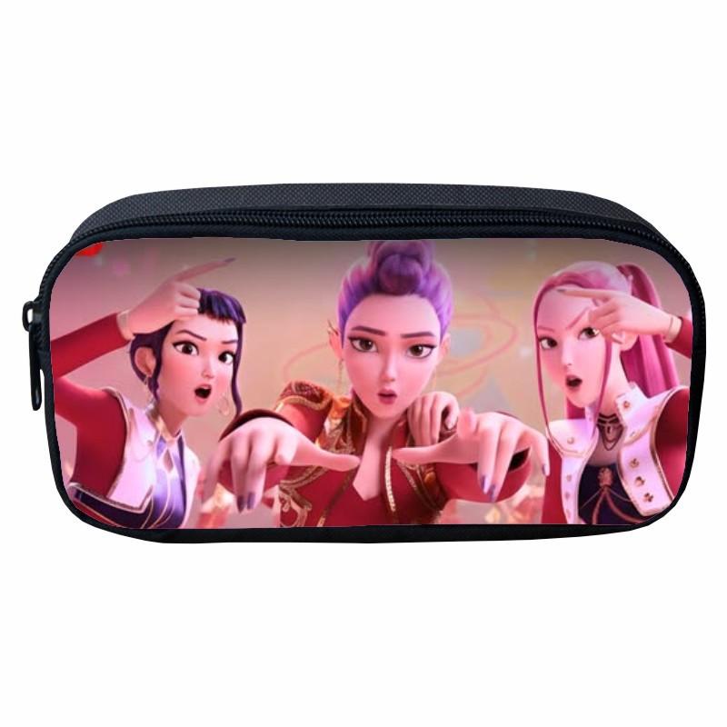 Printed Huntrix Kpop Witch Hunters K-POP Pencil Case, Cartoon Children's Student Storage Stationery Case
