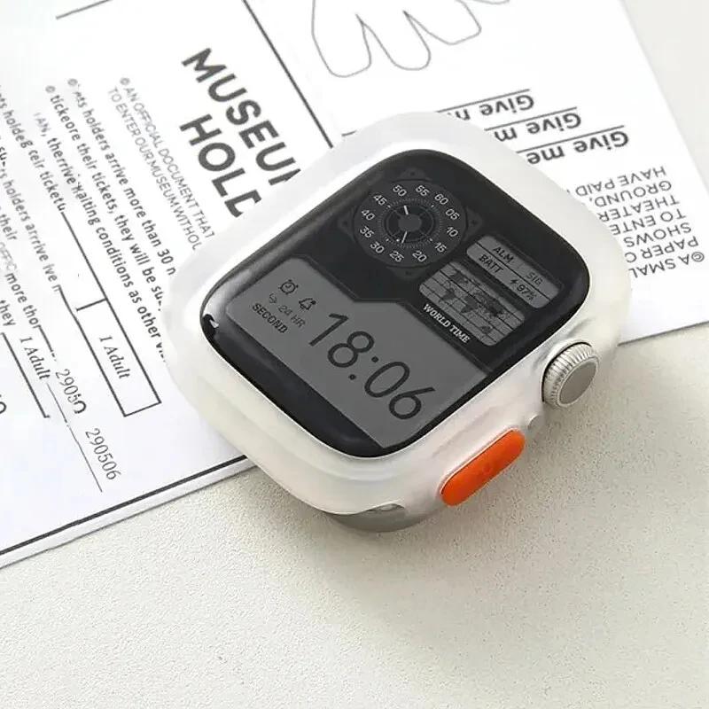 

Силиконовый чехол+Ремешок цвета конфет для Apple Watch Series 10 46мм Ремешок 9 8 7 45мм SE 6 5 4 44мм Резиновый correa Ремешок iwatch Ultra 2 49мм 41mm-Series 9 8 7