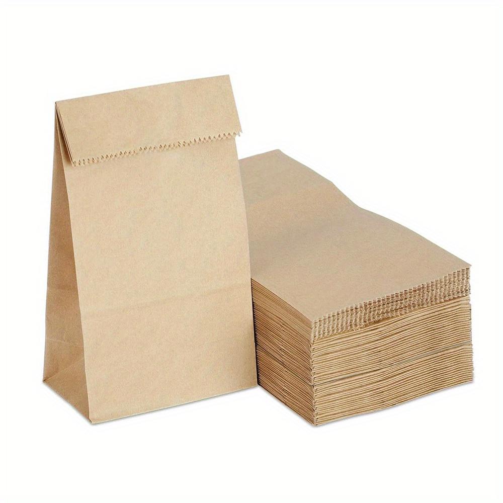 100 Stück Mini Kraftpapier Geschenktüten für Hochzeiten, Geburtstage & Geschenkverpackungen, Event-Gastgeschenktüten | Schlichtes Design | Kraftpapierbeutel