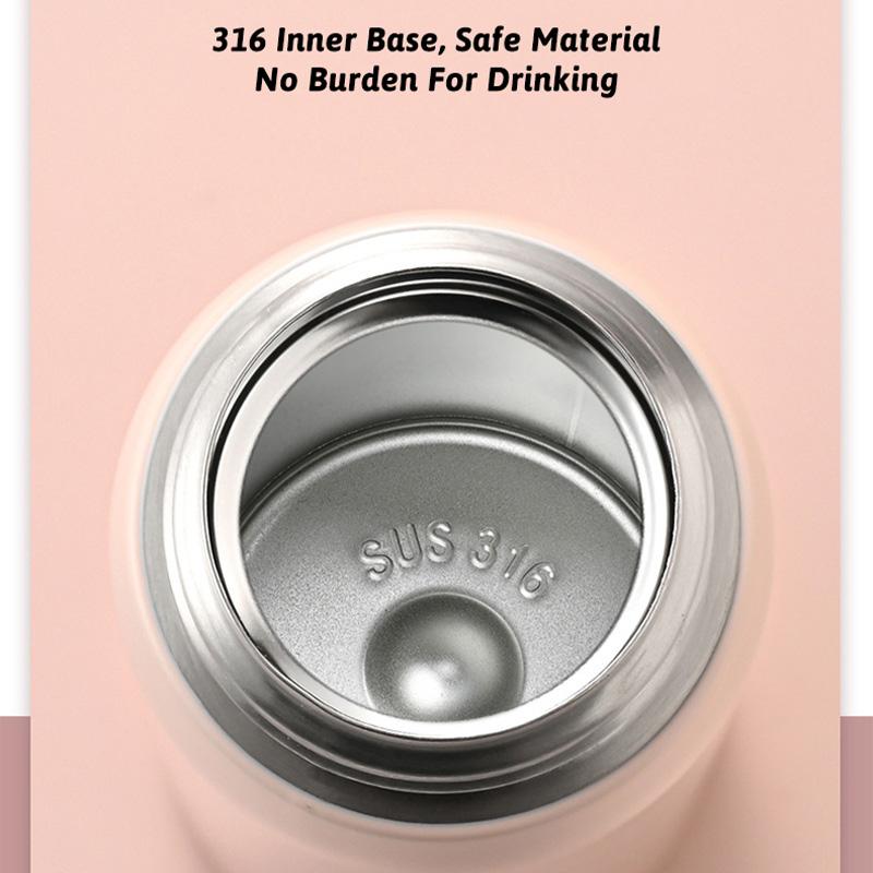 500ml Thermos Large Capacity Stainless Steel Thermal Water Bottle Portable Vacuum Cup with Handle Double-layer Travel Tumbler