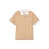 MLB Boston Red Sox Letter Print Summer Breathable Casual Short Sleeve Polo Shirt Women Tops Khaki 3FPQM0243-43CAL