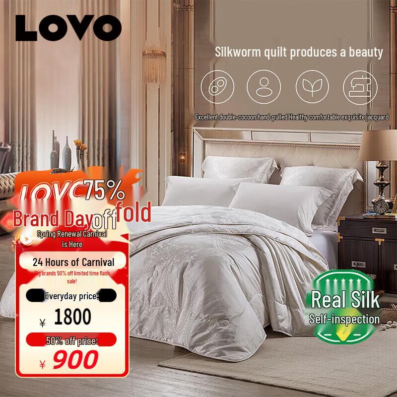 LOVO 100% Mulberry Silk All-Season Duvet 150cm*215cm